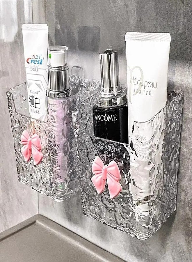 Whimsical Single-Tier Acrylic Wall-Mounted Storage Box Discarded Washcloth Bathroom Rack Punch-Free Design Sundries Toilet Storage (1) - Image 5
