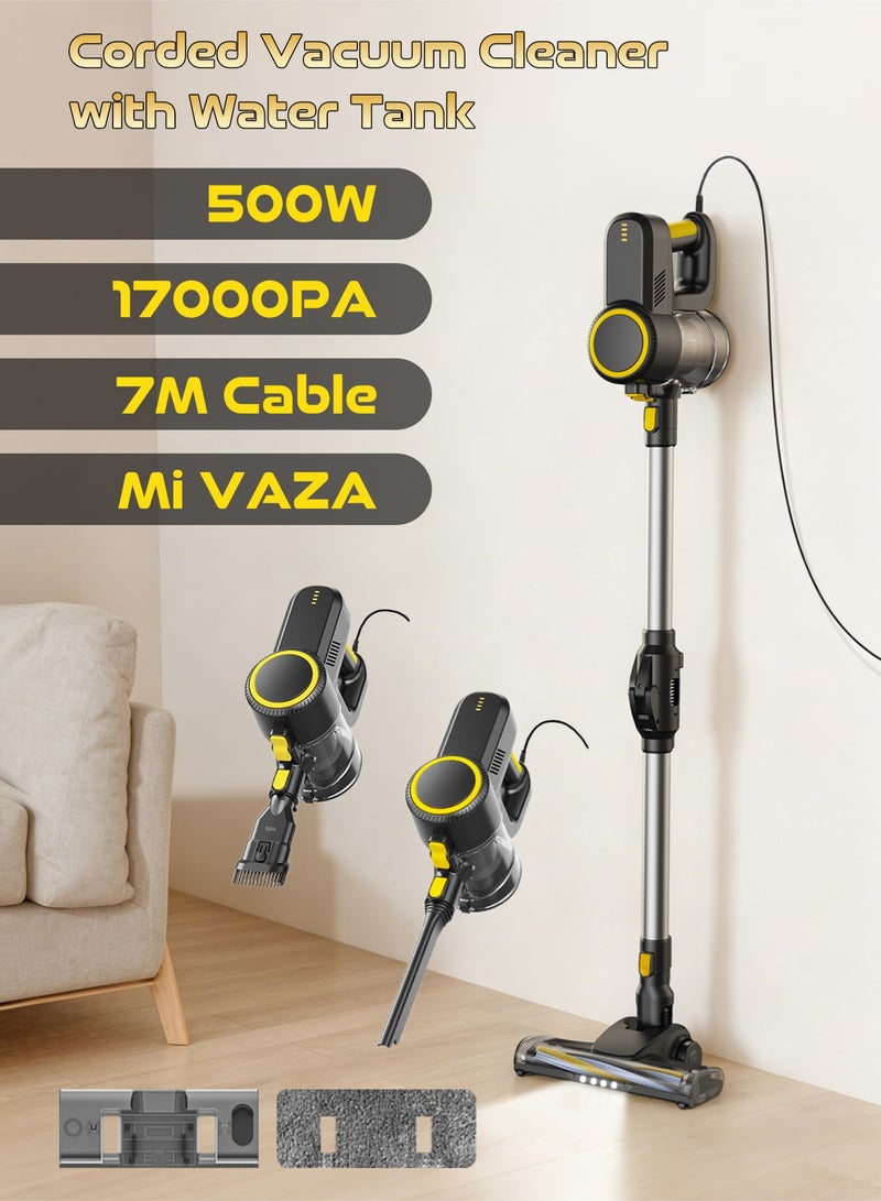 Mi VAZA Corded Vacuum Cleaner with Water Tank - 7 Meter Power Cord - 500W and 17000PA - Handheld Vacuum Cleaner with HEPA Filter - Dust Removal Tools for Floors, Carpets, Desktops, Sofas, Windows - Image 1
