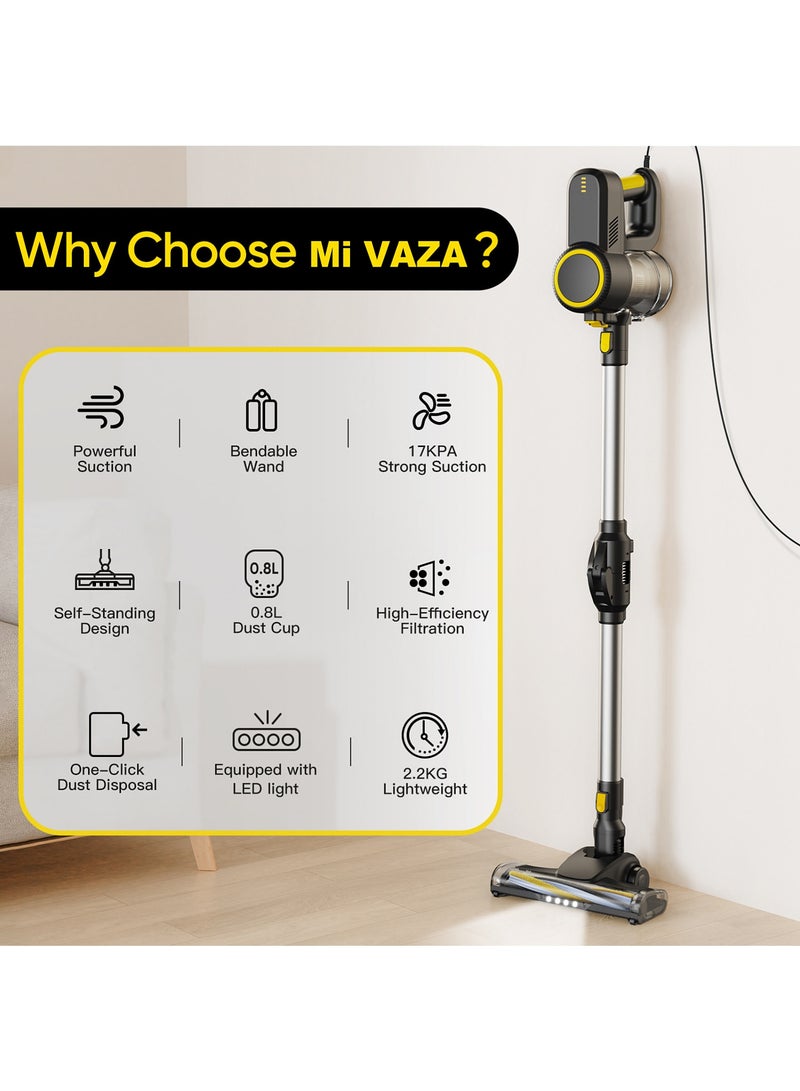 Mi VAZA Corded Vacuum Cleaner with Water Tank - 7 Meter Power Cord - 500W and 17000PA - Handheld Vacuum Cleaner with HEPA Filter - Dust Removal Tools for Floors, Carpets, Desktops, Sofas, Windows - Image 2
