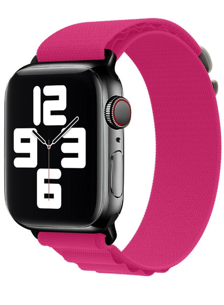 CATANES Alpine Loop Band for Apple Watch Band 38mm 40mm 41mm 42mm (Series 10) Adjustable with Metal G-Hook Strap Pink  - Image 2