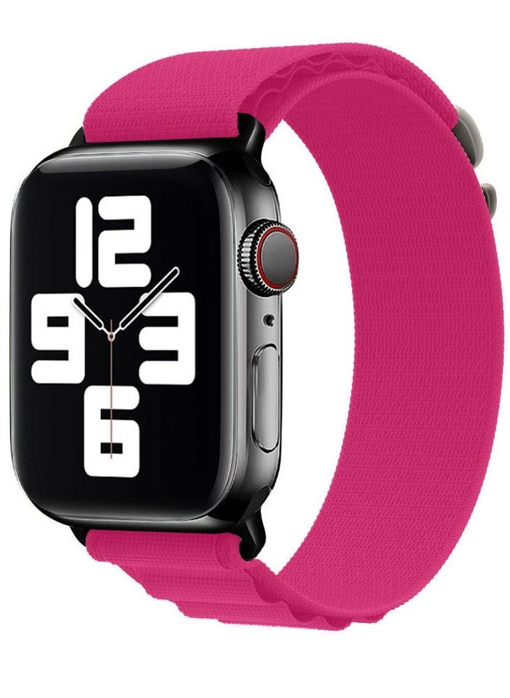 CATANES - Apple Watch Band Alpine Loop Band 38mm 40mm 41mm Women Men Adjustable with Metal G-Hook Strap for iWatch Series 7/SE/6/5/4/3/2/1 Pink - Image 1