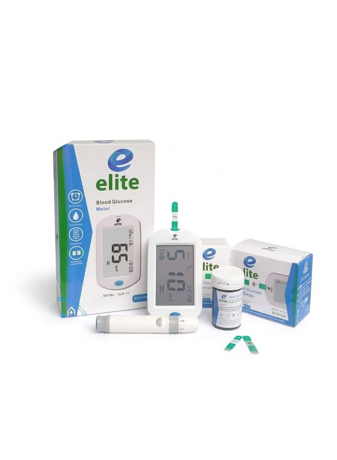 Elite Home blood glucose meter with large screen and 180 readings memory – 5-year warranty - Image 5
