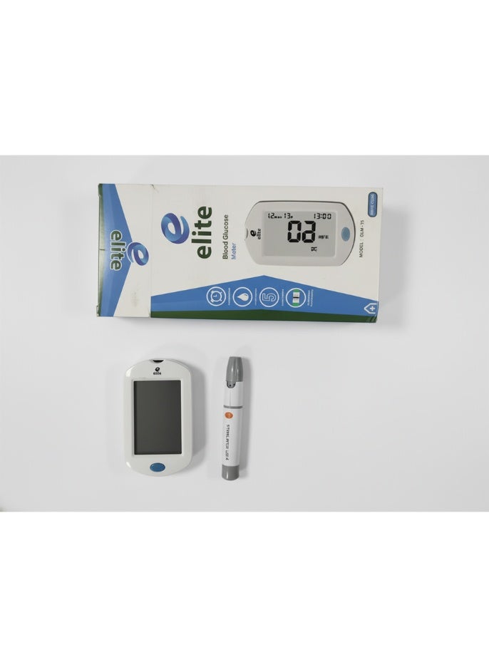 Elite Home blood glucose meter with large screen and 180 readings memory – 5-year warranty - Image 2
