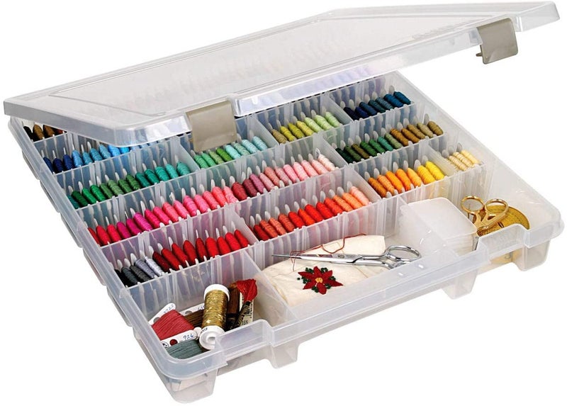 ArtBin 9101AB Super Satchel Slim with Removable Dividers Art  Craft Organizer 1 Plastic Storage Case Clear Divided Compartments - Image 3