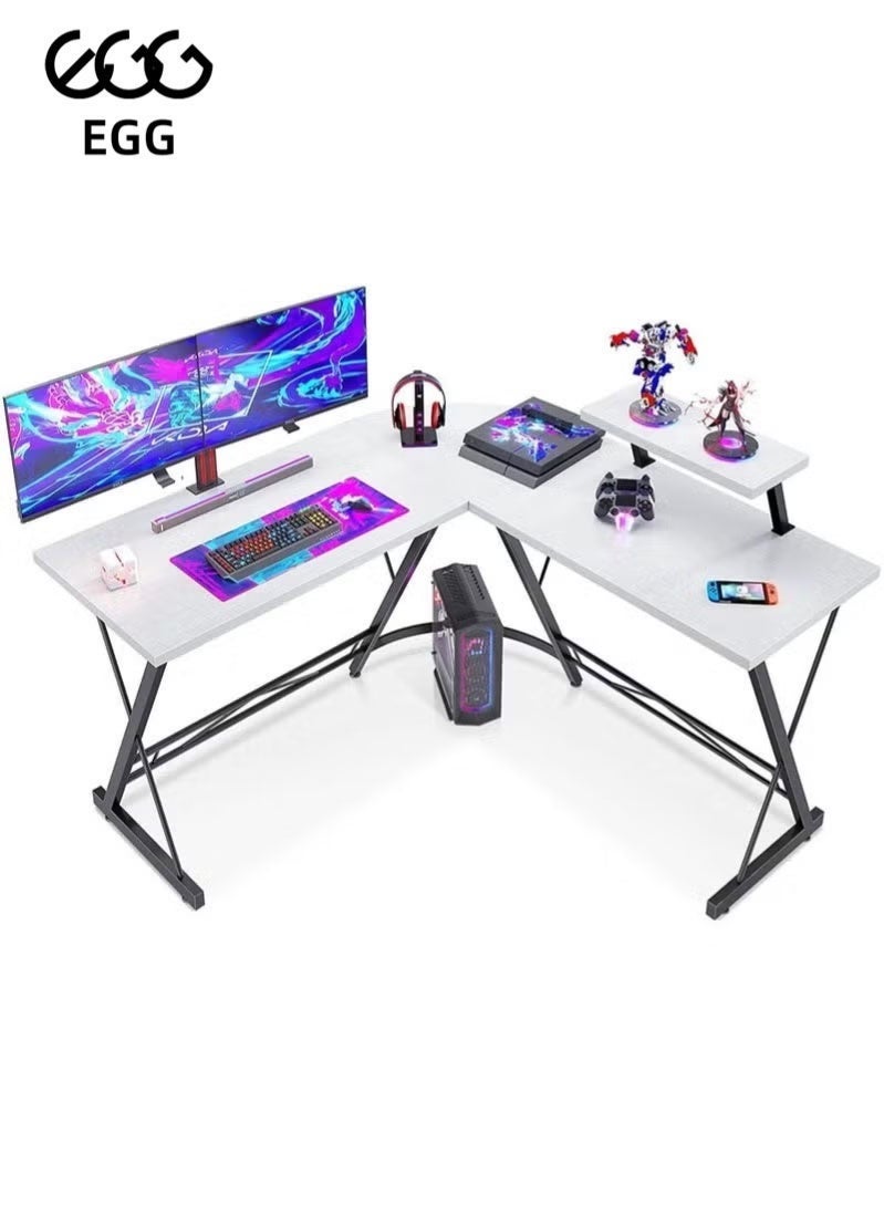 إج طاولة العاب ومكتب قيمنق وألعاب وطاولة مكتبيه منزليه , مكتب وطاولة كمبيوتر على شكل حرف L ذات جودة عاليه وسهلة التركيب - Image 1