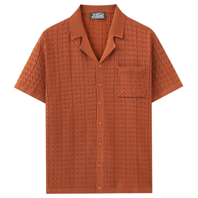 Men's Short Sleeve Knit Polo Shirt - Image 4