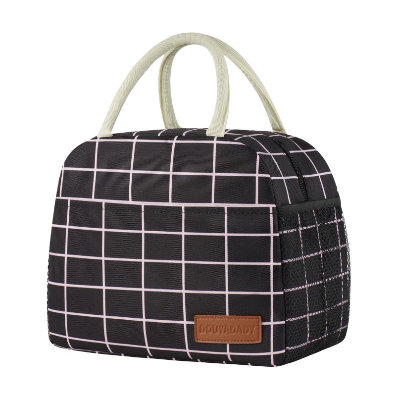 douyadady Lunch Bag WomenMen Lunch Box WomenMen BlackPink Blocks - Image 2