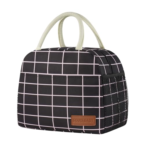 douyadady Lunch Bag WomenMen Lunch Box WomenMen BlackPink Blocks - Image 1
