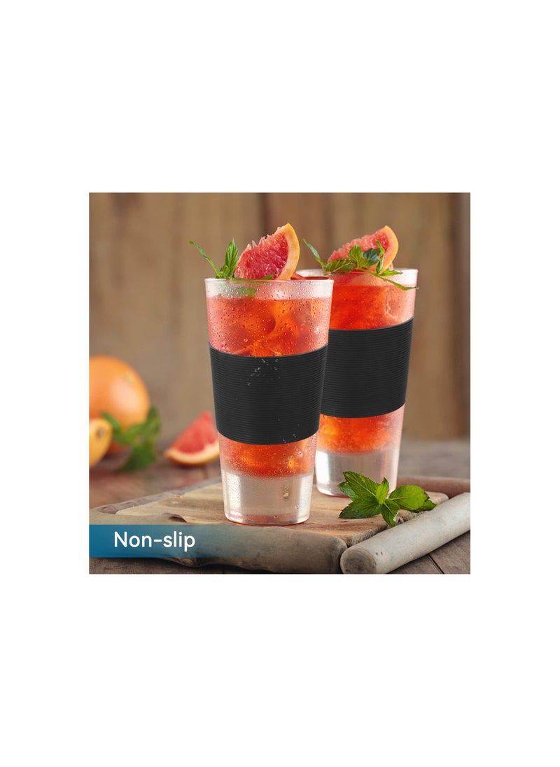 Silicone Non-Slip Sleeve for Glass Bottles and Mugs, Reusable Protector Cover for Anti-Scalding, Ideal for Travel, Coffee Shops, Tea Shops, and Family Picnics (Set of 10)  - Image 4