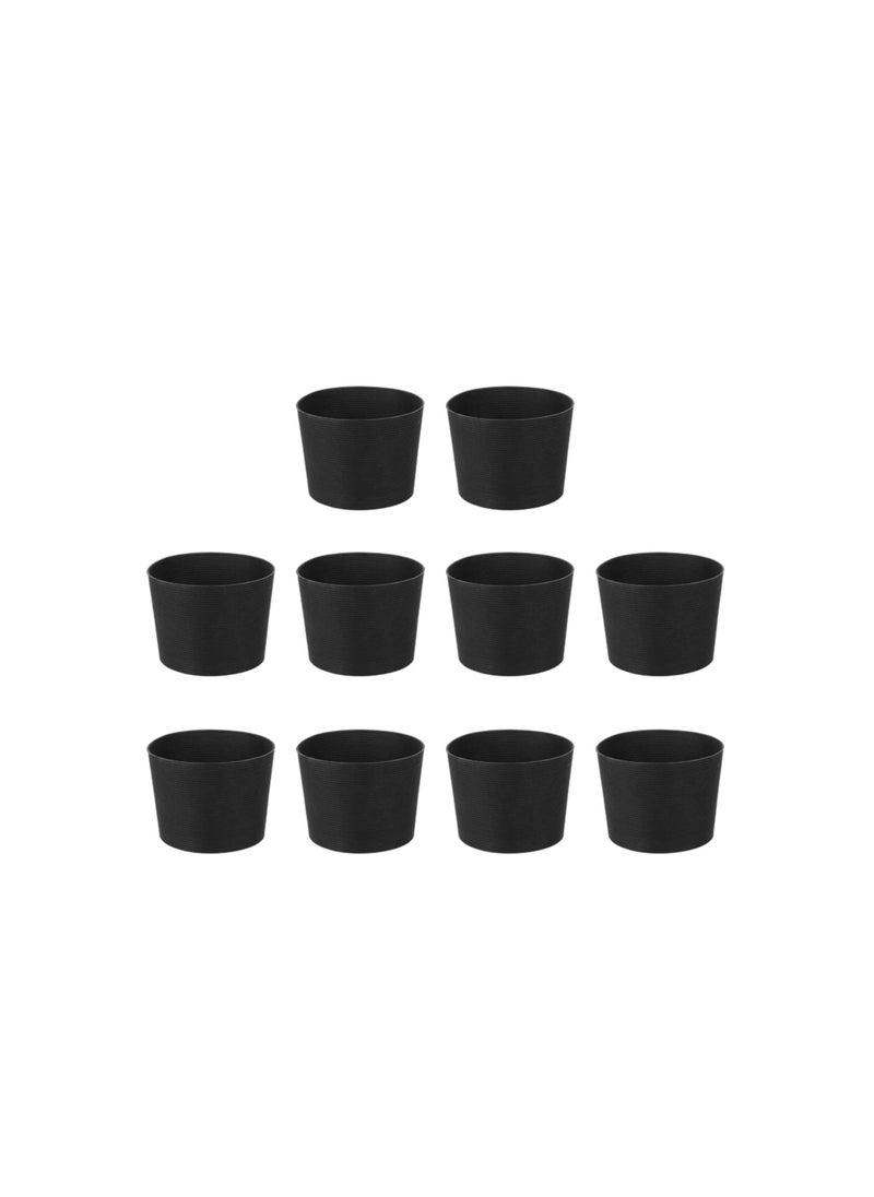 Silicone Non-Slip Sleeve for Glass Bottles and Mugs, Reusable Protector Cover for Anti-Scalding, Ideal for Travel, Coffee Shops, Tea Shops, and Family Picnics (Set of 10)  - Image 3
