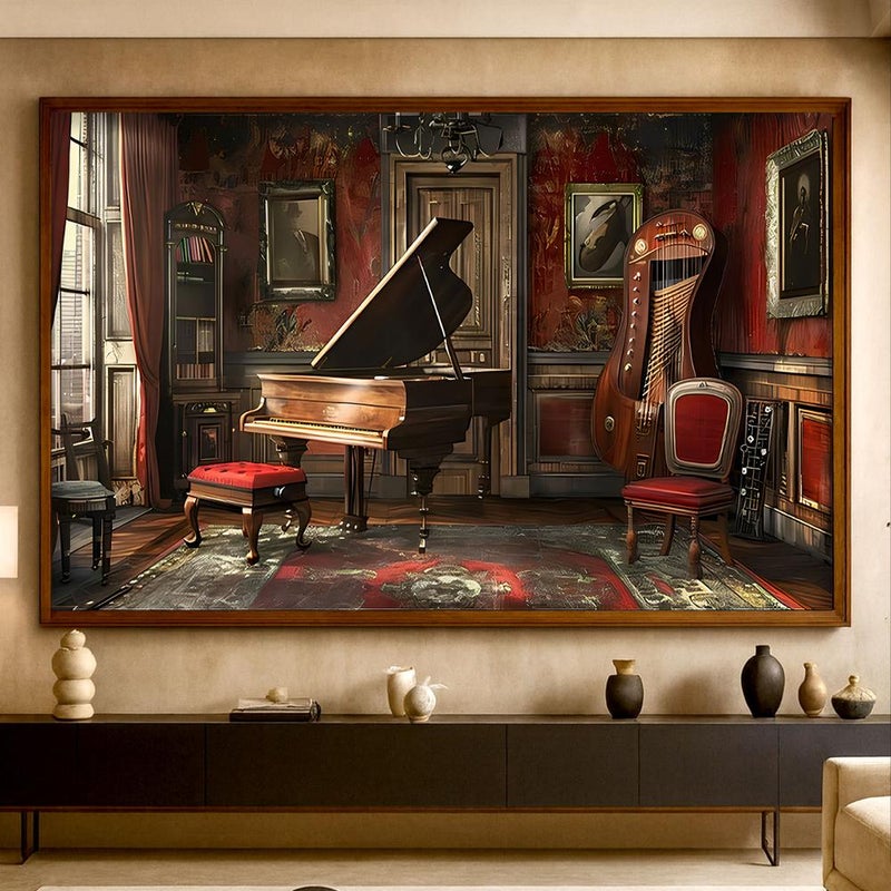 Marktna Modern design canvas painting with a hollow frame, size (70×50), one piece - Image 1