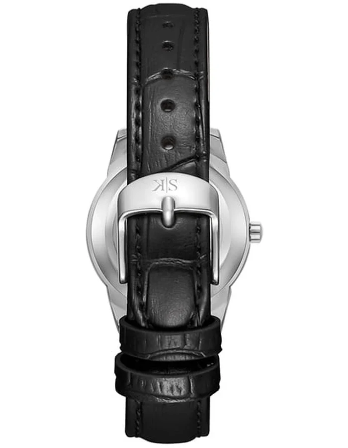 كينيث سكوت Kenneth Scott K23530-SLBW Women's Analog Display Watch & Leather Strap Black