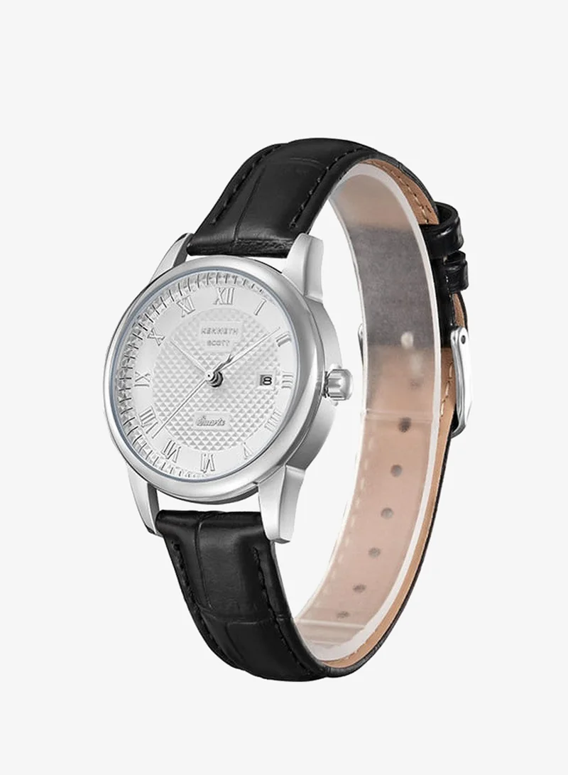 Kenneth Scott Kenneth Scott K23530-SLBW Women's Analog Display Watch & Leather Strap Black