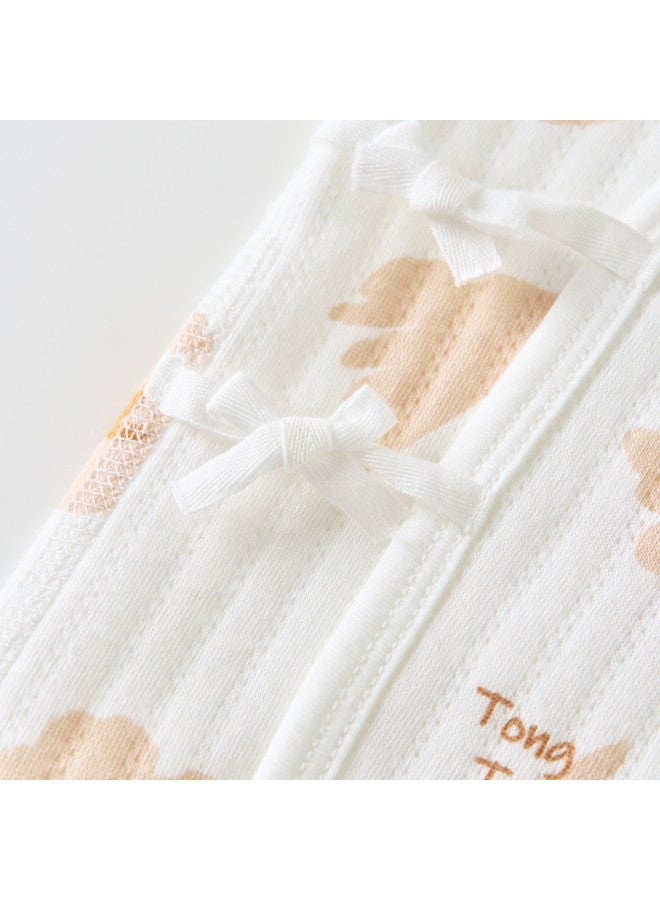 Tongtai Baby Kimono Half-back Shirt Winter Pure Cotton Warm Newborn Seamless Infant Monk Suit 2-piece Set - Image 5