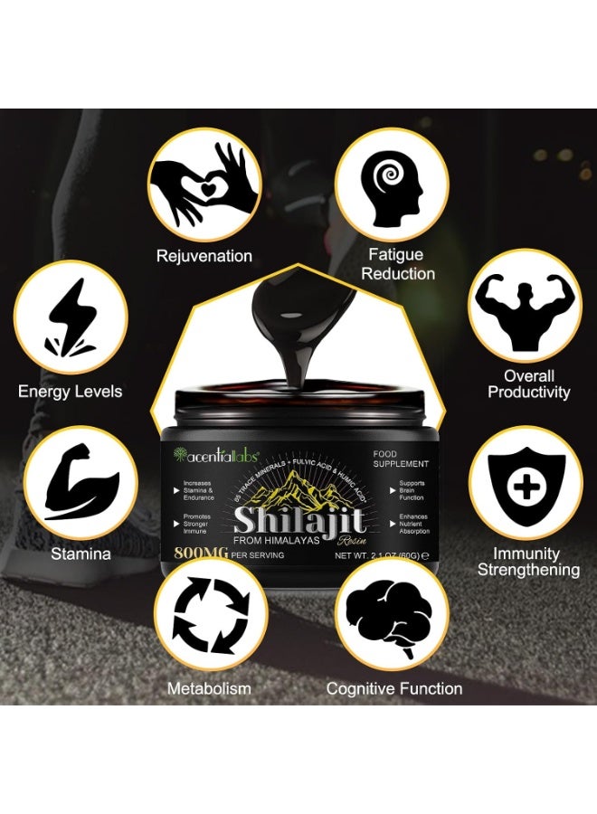 Shilajit Resin, Shilajit Original Himalaya Resin 60 g, with Fulvic Acid and a Complex of Over 85 Trace Elements, Strengthening the Energy and the Immune System - Image 2