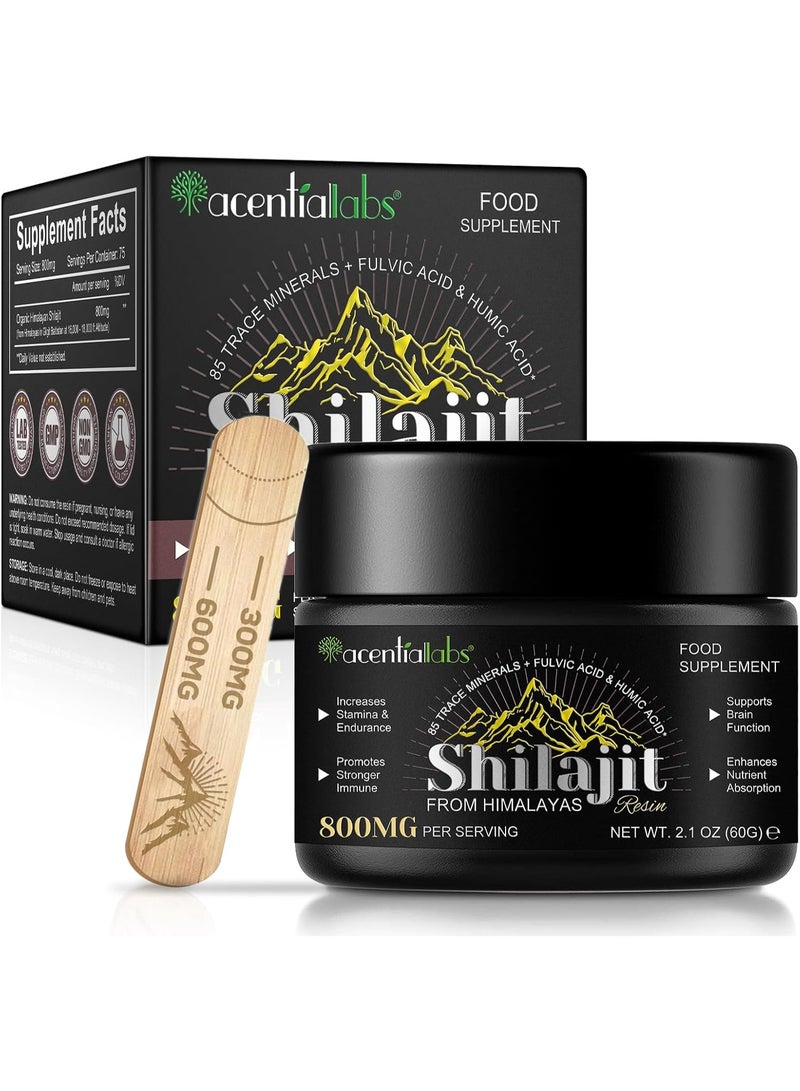 Shilajit Resin, Shilajit Original Himalaya Resin 60 g, with Fulvic Acid and a Complex of Over 85 Trace Elements, Strengthening the Energy and the Immune System - Image 1