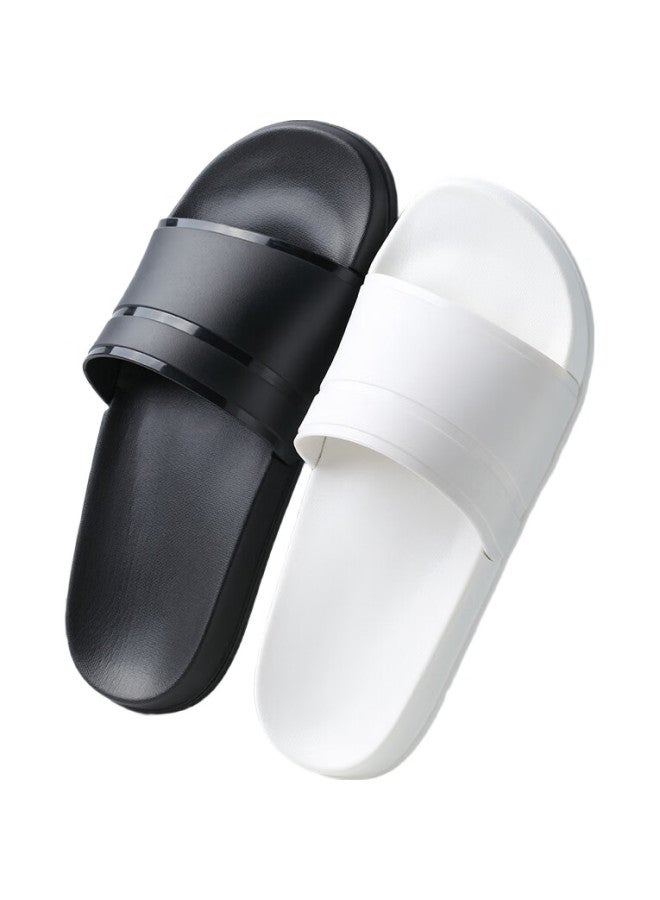 LURAD Unisex Couple Soft Bottom Outdoor Indoor Home Shower Thick Bottom Slippers White 46-47 - Image 1