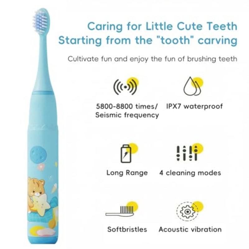 Electric Toothbrush, Rechargeable Electric Toothbrush, with 4 Brush Heads 6 Cleaning Modes IPX7 Waterproof Cleaning Toothbrushes for Adults and,2-Min Timer - Image 4