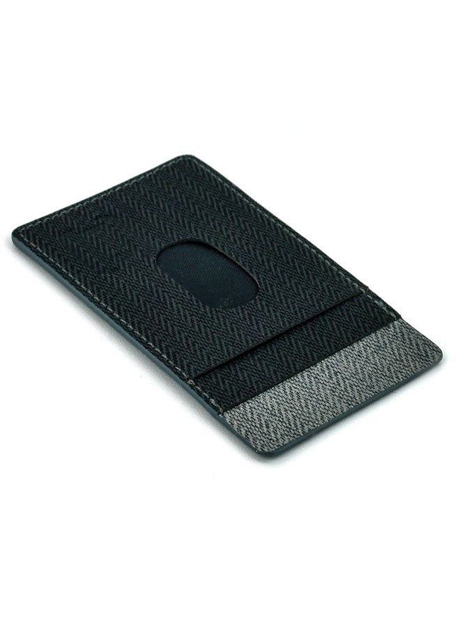 Dockem Adhesive Wallet with 2 Card Slots: Removable Stick-on Card Wallet for Smartphones: Twill Style Synthetic Leather Card Holder for iPhone, Android, and More [Black and Grey] - Image 5