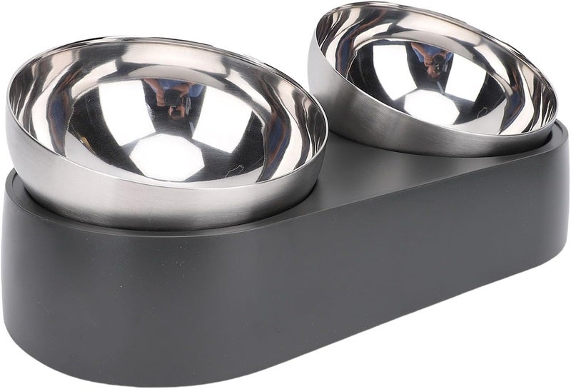 Focket Elevated Cat Bowls, Tilted Anti Vomiting Raised Cat Food and Water Bowls with Stainless Steel for Small Cats Puppies - Image 1
