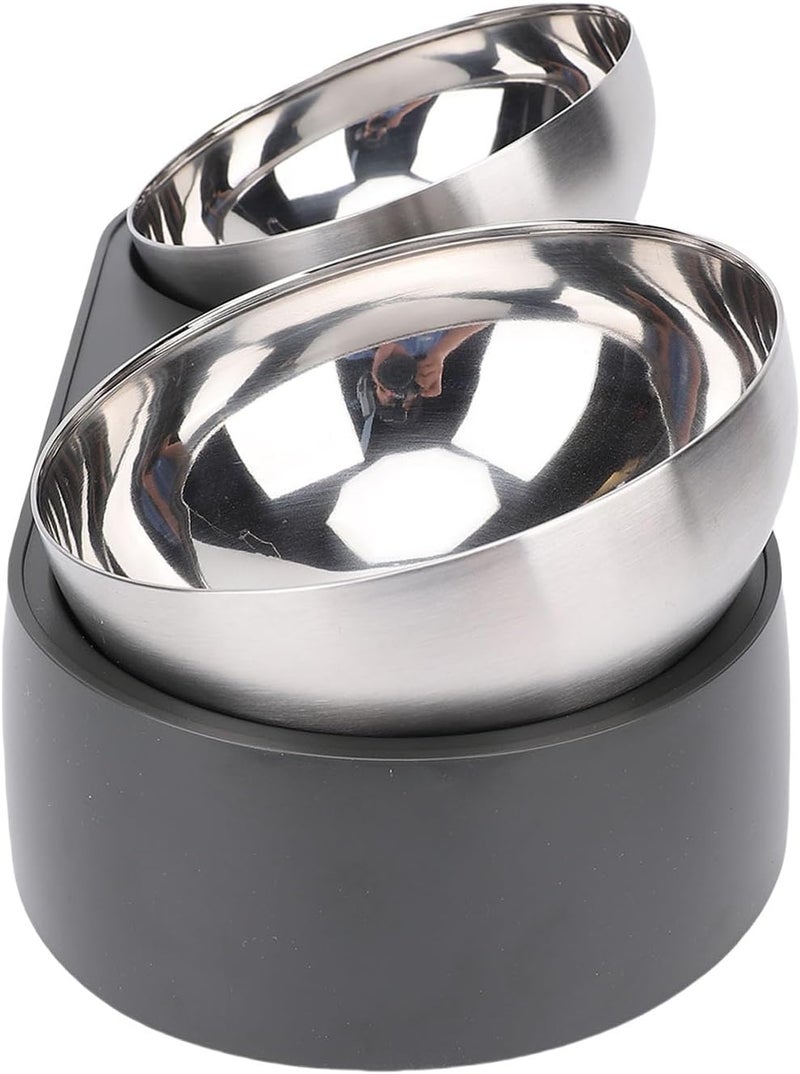 Focket Elevated Cat Bowls, Tilted Anti Vomiting Raised Cat Food and Water Bowls with Stainless Steel for Small Cats Puppies - Image 5