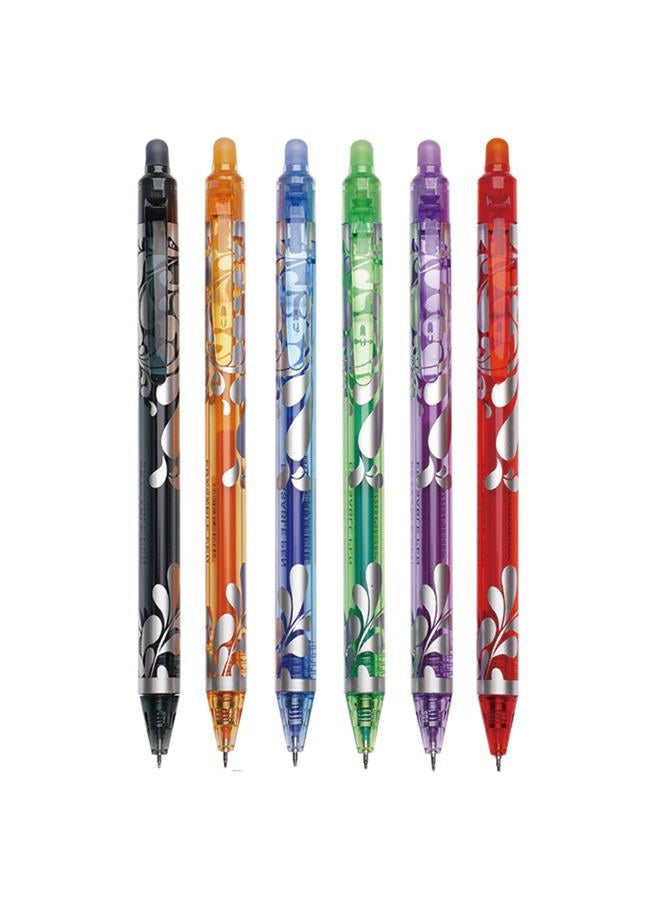 MOZXIRZ 6 Pcs Erasable Gel Pens Erasable Retractable Pens 0.5mm Colored Ink Smooth Writing Pen Aesthetic Pen for Women Men Girls Boys Office School Supplies (6Pcs Colored Ink) - Image 1