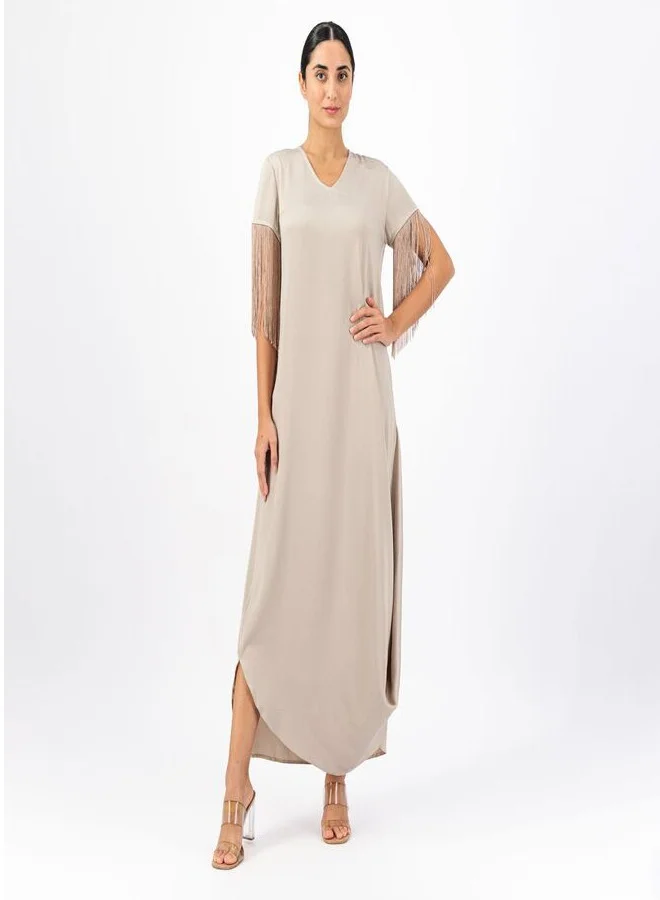 ELVA ELVA Casual Womens Dress with a Classic Design and  V-neck