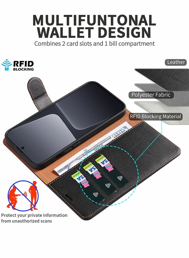 GROIC Compatible with Xiaomi 13 Pro Case,Premium Leather Wallet Case with Kickstand and Card Slots,Flip phone Shell for Xiaomi 13 Pro - Image 5