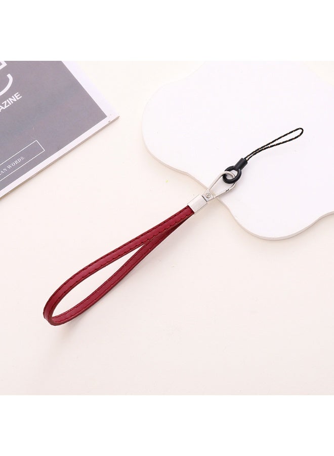 NIBEMINENT Phone Charm/ Chain Strap for Women Girls, National Trend Red Love Bow Cell Phone Case Lanyard Wrist Strap