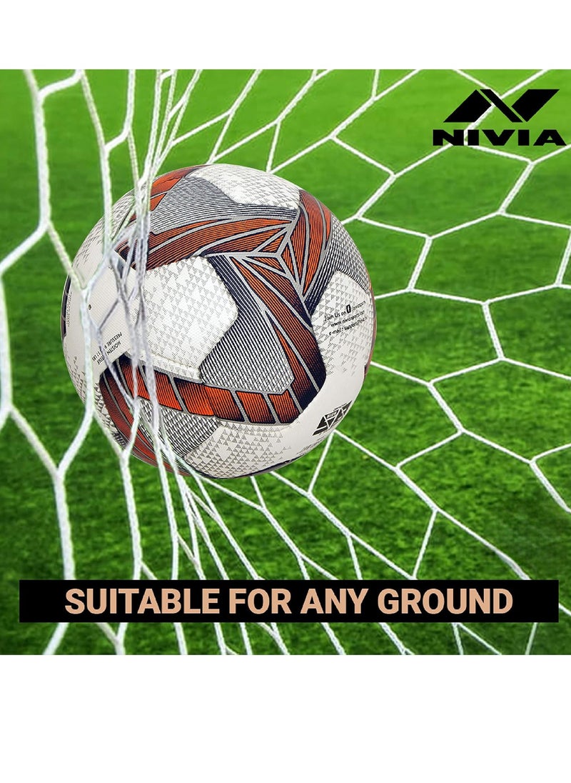 Nivia Ashtang 2.0 FIFA PRO Football | Size 5 | 8 Panel | PU Micro Leather | Hand Stitched | Suitable for Soft | Wet Ground |Hard Ground with Grass and Artifical Turf | Soccer Ball  - Image 3