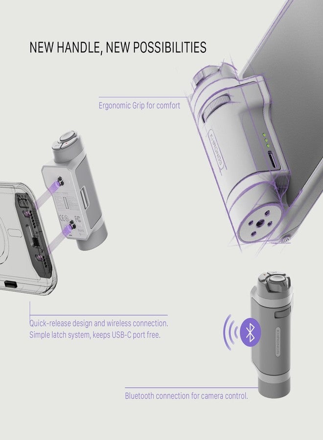 Tilta Khronos Lite Handheld Kit Compatible with iPhone 17 Pro Max- Black | Case with Kickstand | Bluetooth Control Handle | 58mm Filter Tray | Magnetic Backplate | Screen Protector - Image 5