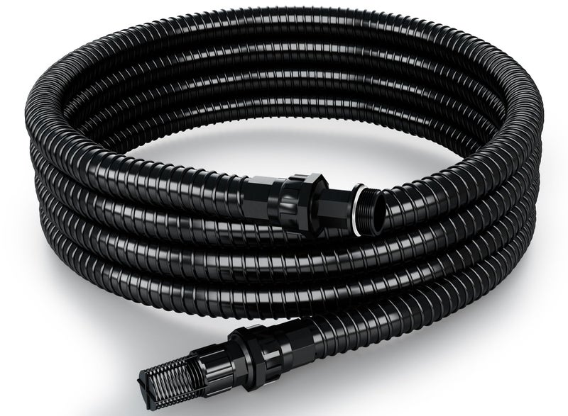 FOTING 1" Suction Hose Kit with Check Valve, PVC Water Intake Hose Set, Flexible Tubing Easy to Install for Water Pump Well Sprinkler Garden Booster Pump, All-in-One NPT 1-inch Thread Adapter, 13FT - Image 1