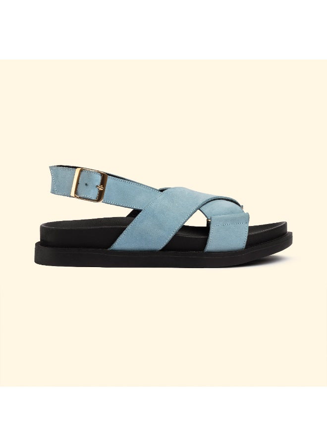 BOU AYLA CROSS SLIDES - Ayla Ocean Dust - Image 1
