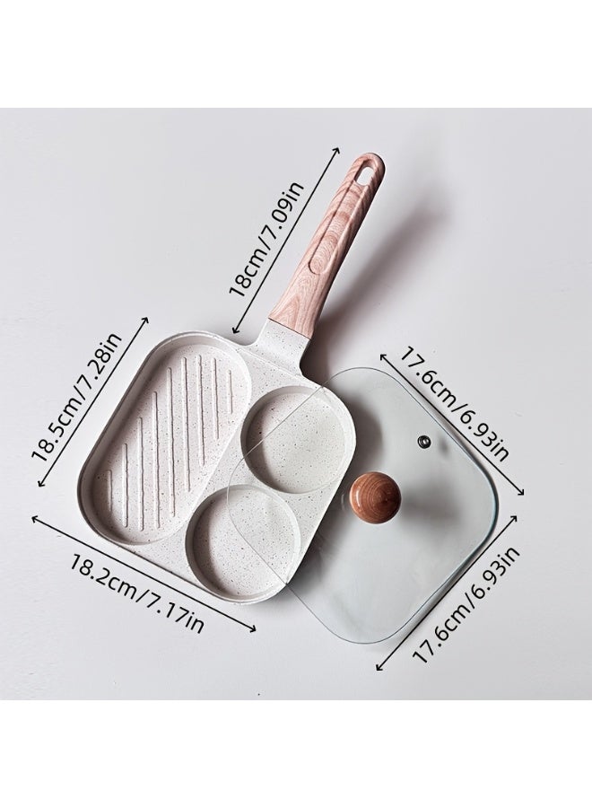 مقلاة بيض بـ 4 أقسام غير لاصقة، مقلاة إفطار بطبقة...