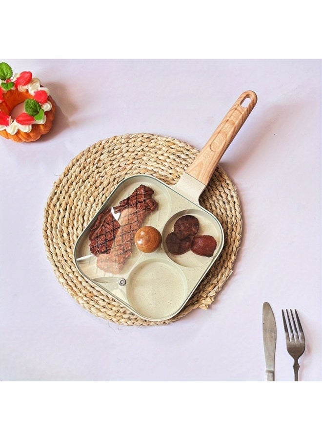 مقلاة بيض بـ 4 أقسام غير لاصقة، مقلاة إفطار بطبقة...