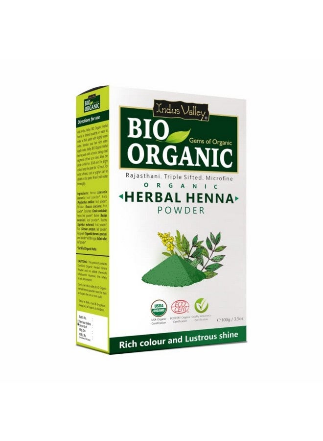 Indus Valley Bio Organic Natural And Pure Indigo Powder | Indigofera Tinctoria, Herbal Henna Powder With Amla Powder | Indian Gooseberry For Hair Care - (100G*3=300G) Combo - Image 3