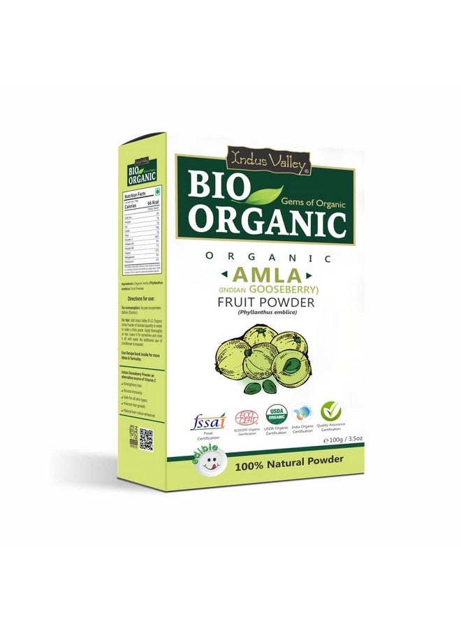 Indus Valley Bio Organic Natural And Pure Indigo Powder | Indigofera Tinctoria, Herbal Henna Powder With Amla Powder | Indian Gooseberry For Hair Care - (100G*3=300G) Combo - Image 4