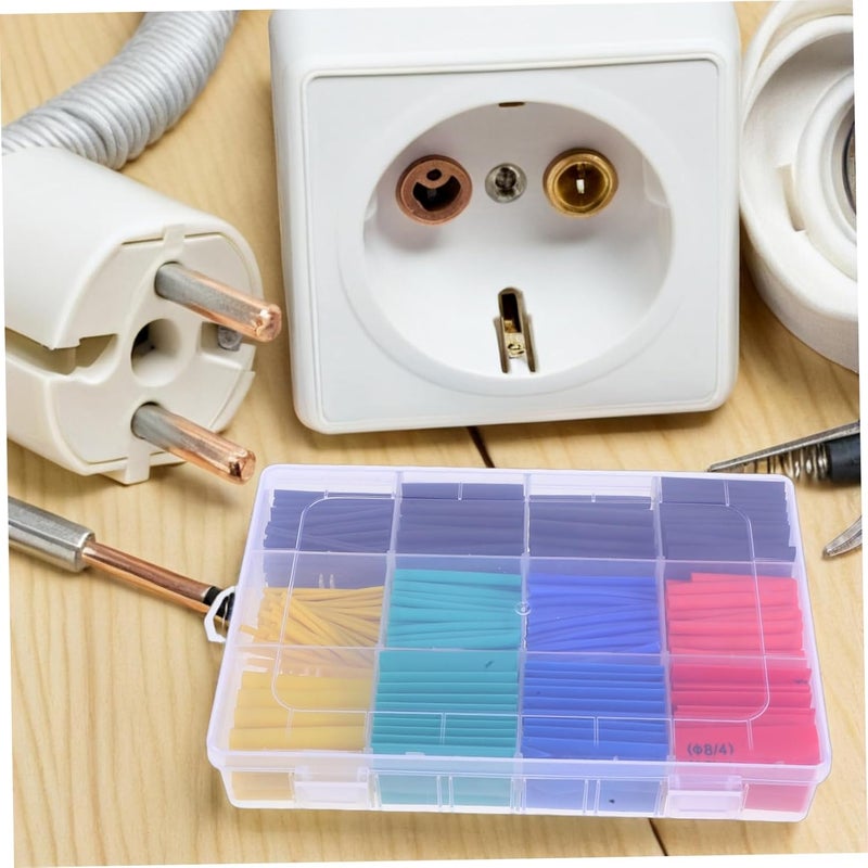 Generic 530pcs Low-Voltage Insulated Heat Shrink Tube Cable Shrink Wrap Shrink Tubes Electrical Shrink Tube Heat Shrink Wire Tubing Cable Wrap Heat Shrinkable Tube Kit Cable Sleeve or - Image 5