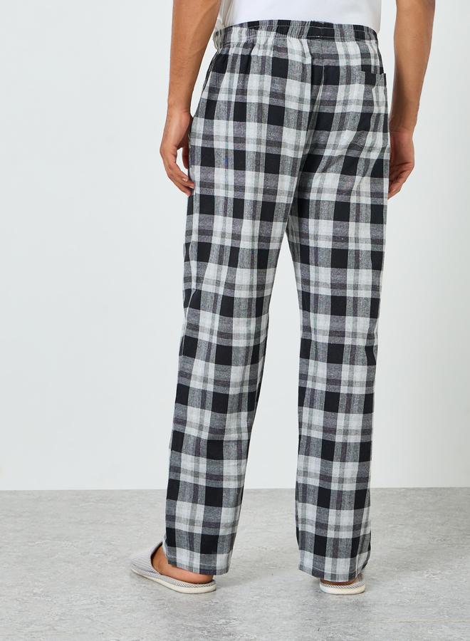 ستايلي بنطال بيجاما كاروهات بقصة مريحة - Image 4