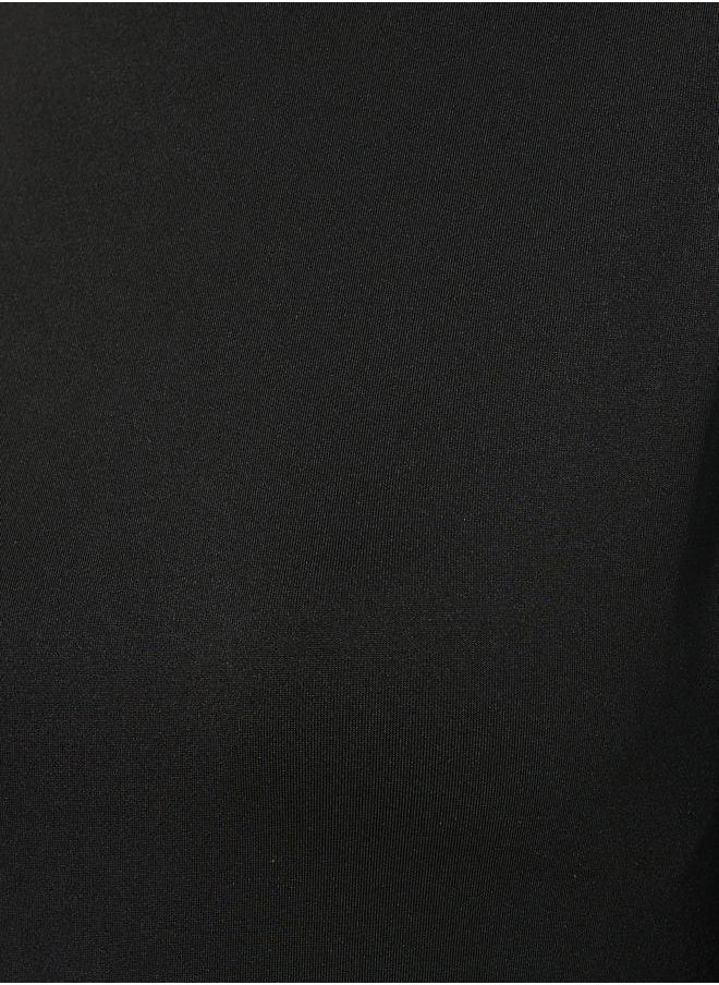Styli Cut-Out Sleeve Button Detail Round Neck T-Shirt  - Image 5