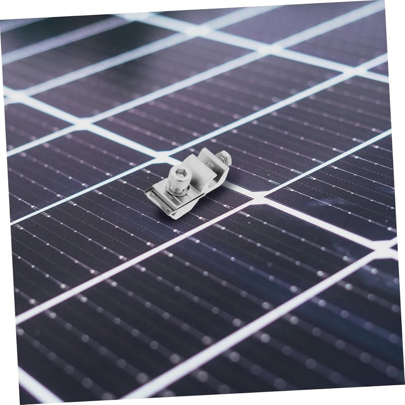 4pcs Solar Grounding Lug Aluminum End Clamp for Copper Earth Wire Weather-Resistant Grounding Clip Bracket for Rv Roof Boat Solar Array Installation - Image 4