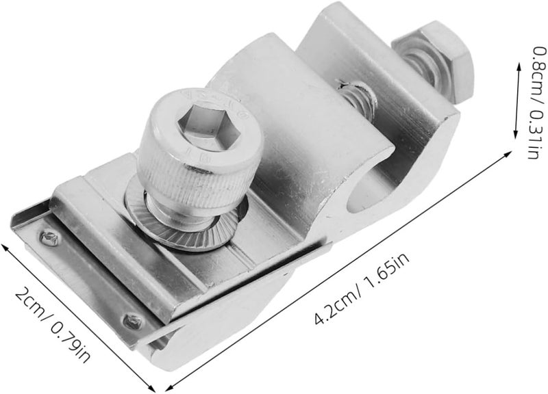 4pcs Solar Grounding Lug Aluminum End Clamp for Copper Earth Wire Weather-Resistant Grounding Clip Bracket for Rv Roof Boat Solar Array Installation - Image 2