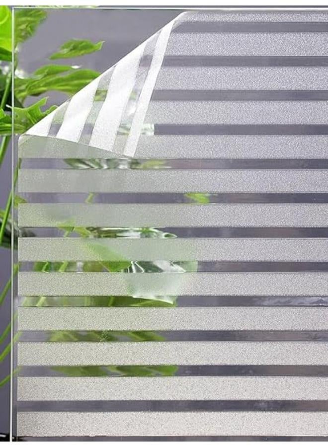 Privacy Window Films Window Films, Decorative Window Film, Self Adhesive Glass Film for Office Meeting Room Home Bathroom Non-Adhesive Film Door Sticker Window Curtains - Image 1