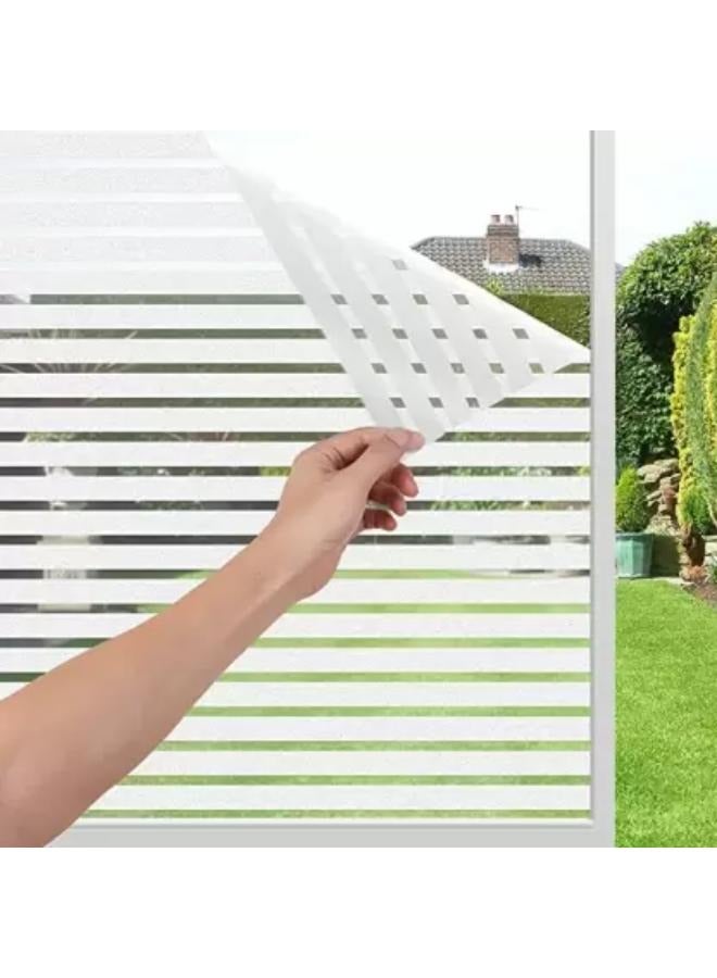 Privacy Window Films Window Films, Decorative Window Film, Self Adhesive Glass Film for Office Meeting Room Home Bathroom Non-Adhesive Film Door Sticker Window Curtains - Image 2