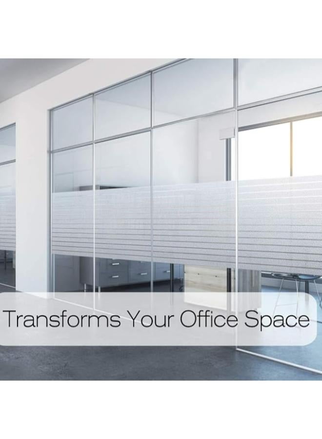 Privacy Window Films Window Films, Decorative Window Film, Self Adhesive Glass Film for Office Meeting Room Home Bathroom Non-Adhesive Film Door Sticker Window Curtains - Image 3