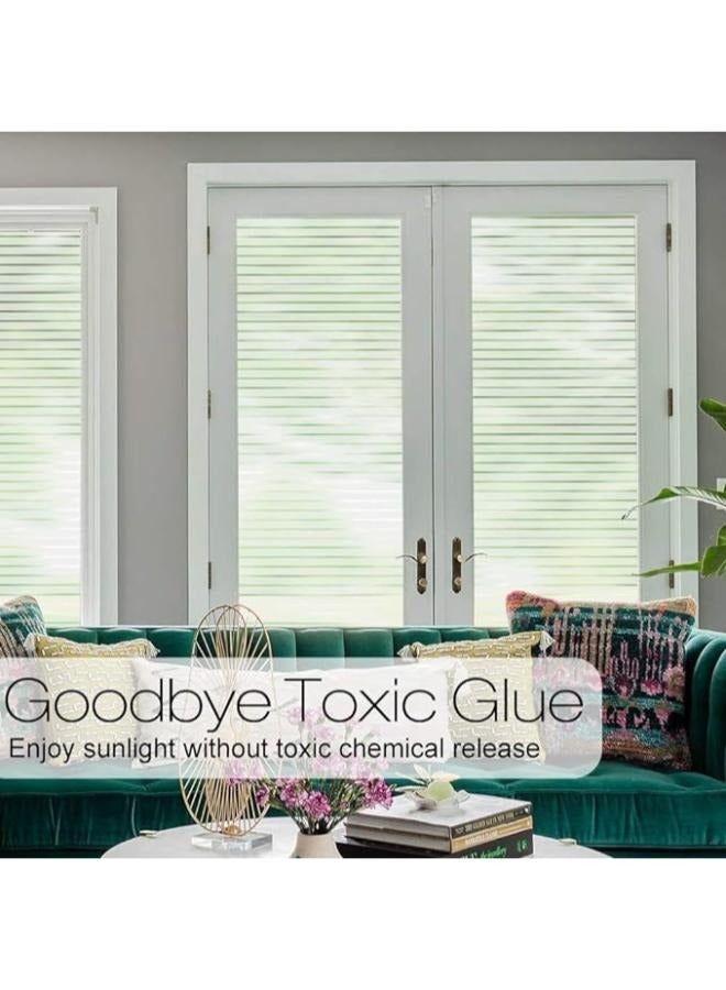 Privacy Window Films Window Films, Decorative Window Film, Self Adhesive Glass Film for Office Meeting Room Home Bathroom Non-Adhesive Film Door Sticker Window Curtains - Image 5