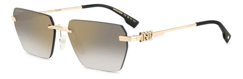 ديسكويرد2 Rectangular Geometrical Sunglasses Frames