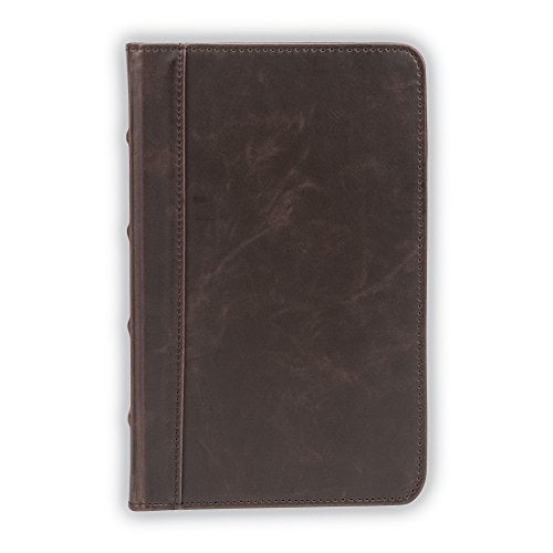 Samsill Small Vintage Portfolio/Zipper Faux Leather Portfolio, Book Style Hardback Design, Business & Interview Padfolio Organizer, Holds 5 x 8 Writing Pad, Dark Brown - Image 5