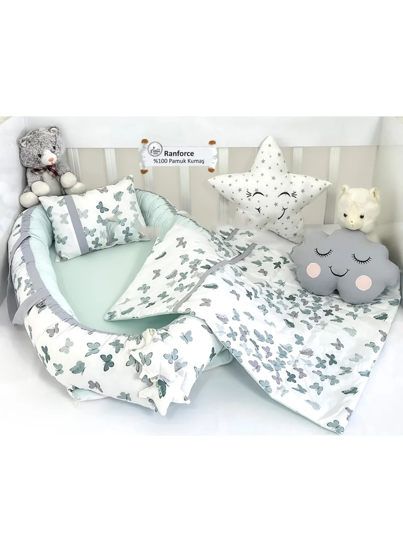 Ebabynest Butterfly Series Water Green Babynest Set V2