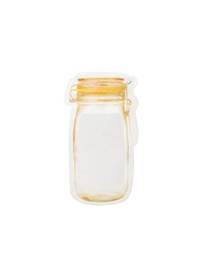 DEERA Jar-Shaped Clear Ziplock Stand Up Pouch 150x100mm Pack of 15 - Image 1